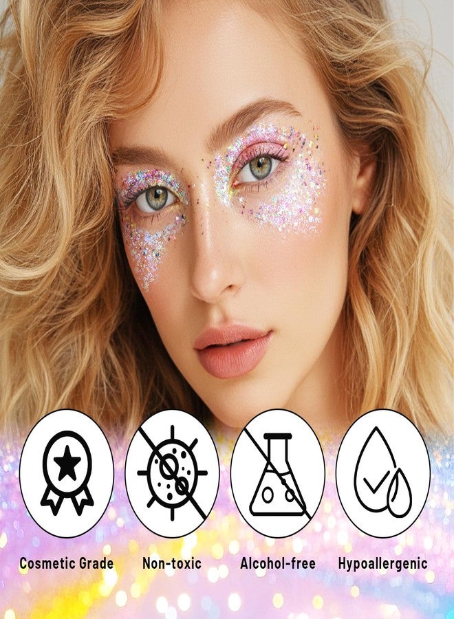 DAGEDA Dazzle Body Glitter Stick,Sparkly Face Glitter Makeup,Holographic Hair Glitters Mermaid Makeup Rave Outfits for Women, Shimmer Face Paint Stick Singer Concert Accessories - Image 3